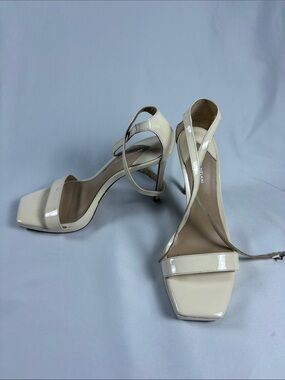 Antonio Melani Patent Strappy‎ High Heel Sandals in Nude